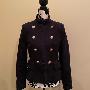 Zara Black Blazer with Gold Buttons
